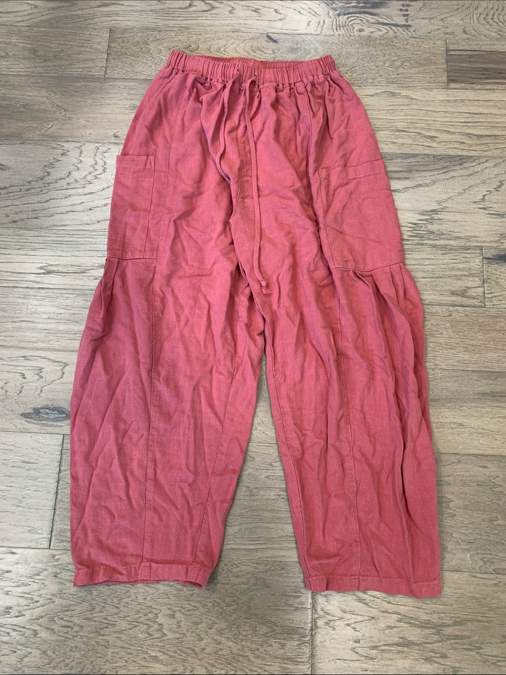 NWT TARSE Womens Barrel Linen High Waisted Harem Pants Size XS